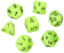 7 Bright Green/black Vortex Polyhedral Dice Set - CHX27430
